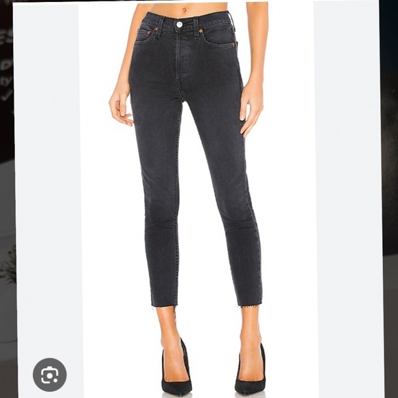 RE/DONE Originals  High Rise Ankle Crop Jeans - Picture 1 of 9